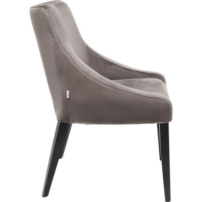 Chair Black Mode Velvet Grey